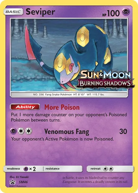 Seviper, Pokémon card SM 46 — SM Black Star Promos set