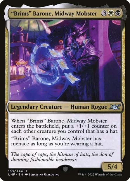 "Brims" Barone, Midway Mobster, carte Magic UNF 163 — extension Unfinity