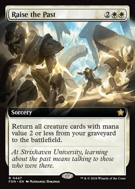 Raise the Past, Magic card FDN 447 — Foundations set