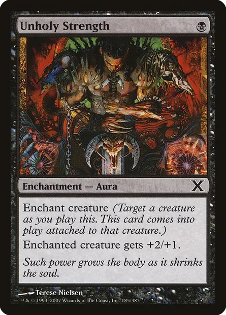 Unholy Strength, Magic card 10E 185 — Tenth Edition set