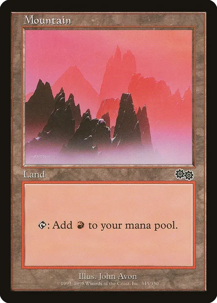 Montagne, carte Magic USG 345 — extension Epopée d'Urza