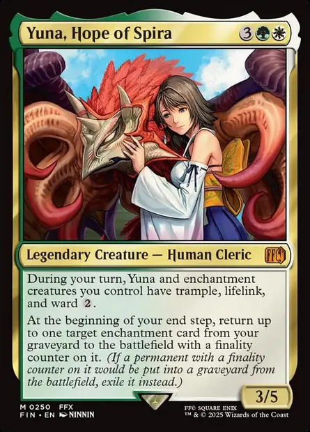 Yuna, Hope of Spira, Magic card FIN 250 — Final Fantasy set