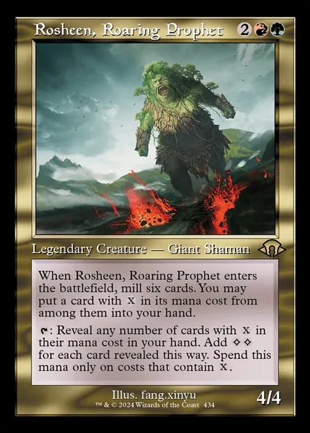Rosheen, Roaring Prophet, Magic card MH3 434 — Modern Horizons 3 set
