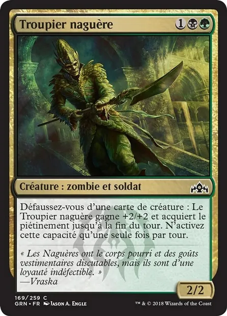 Troupier naguère, carte Magic GRN 169 — extension Les Guildes de Ravnica