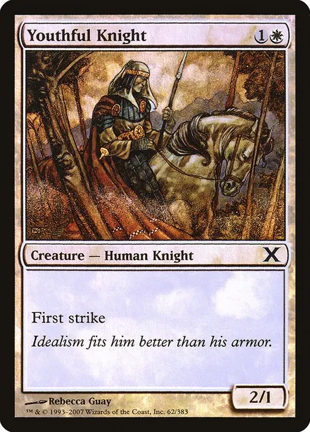 Youthful Knight, Magic card 10E 62★ — Tenth Edition set