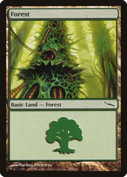 Forest, Magic card MRD 305 — Mirrodin set