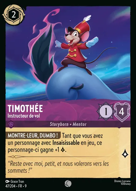 Timothée - Instructeur de vol, carte Disney Lorcana CH9-047 — extension Fabuleux