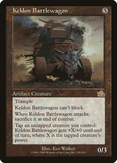 Keldon Battlewagon, Magic card PCY 139 — Prophecy set