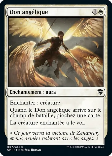Don angélique, carte Magic CMR 7 — extension Commander Legends