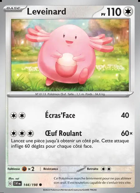 Leveinard, carte Pokémon SVI 144 — extension Écarlate et Violet