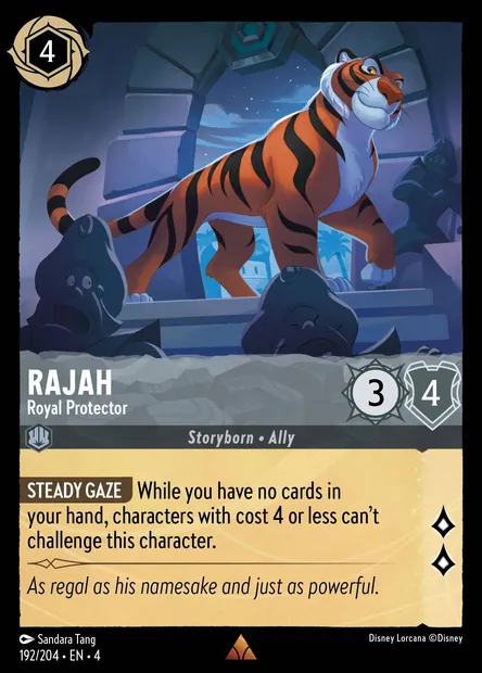 Rajah - Royal Protector, Disney Lorcana card CH4-192 — Ursula's Return set