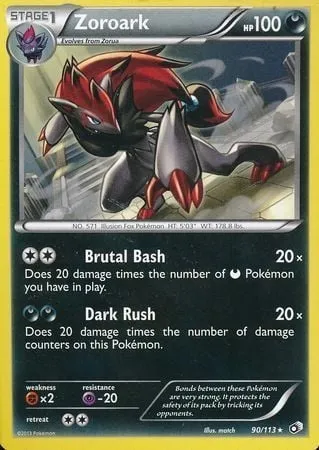 Zoroark, carte Pokémon TDX 090 — extension Theme Deck & Blisters Exclusives