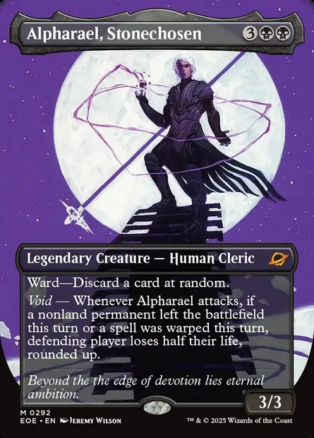 Alpharael, Stonechosen, Magic card EOE 292 — Edge of Eternities set