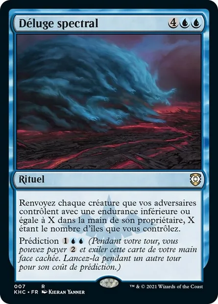 Déluge spectral, carte Magic KHC 7 — extension Kaldheim Commander
