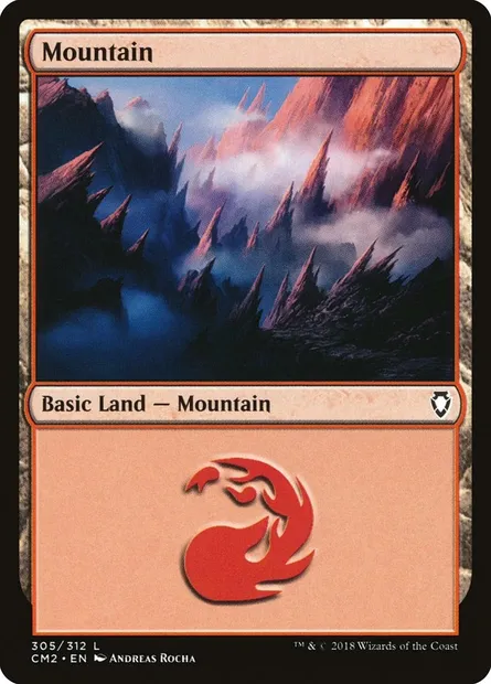 Montagne, carte Magic CM2 305 — extension Commander Anthology Volume II