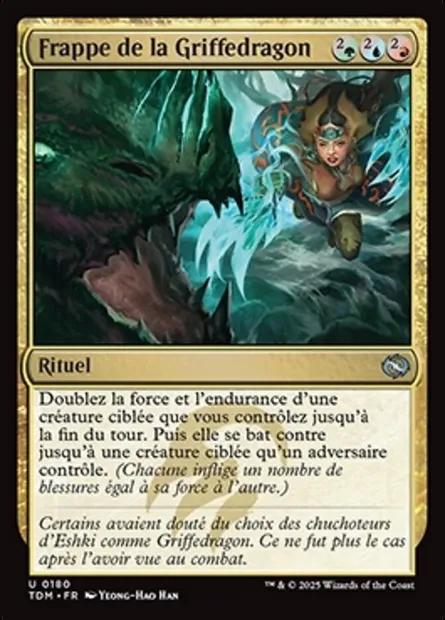 Frappe de la Griffedragon, carte Magic TDM 180 — extension Tarkir: Dragonstorm