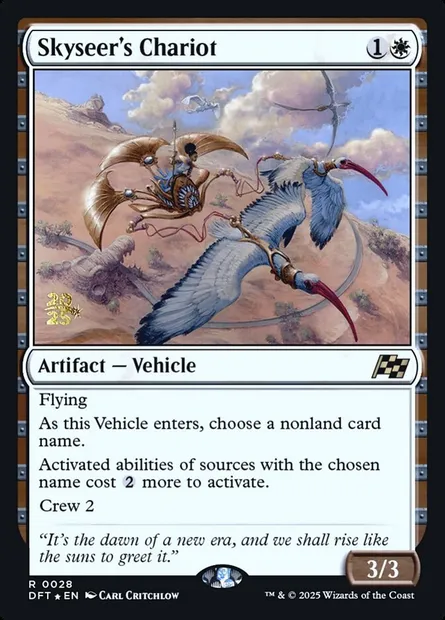 Skyseer's Chariot, Magic card PDFT 28s — Aetherdrift Promos set