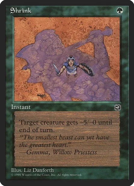 Rétrécissement, carte Magic HML 97a — extension Terres Natales