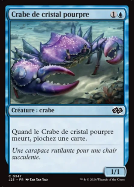 Crabe de cristal pourpre, carte Magic J25 347 — extension Foundations Jumpstart