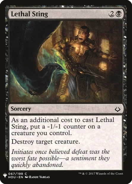 Lethal Sting, Magic card PLST HOU-67 — The List set