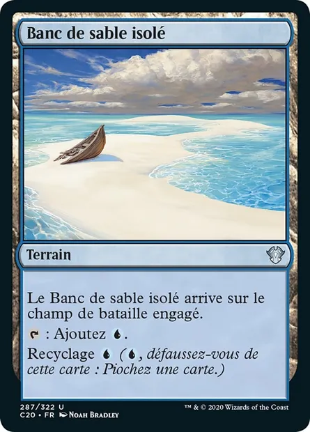 Banc de sable isolé, carte Magic C20 287 — extension Commander 2020