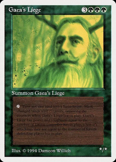 Gaea's Liege, Magic card SUM 198 — Summer Magic / Edgar set
