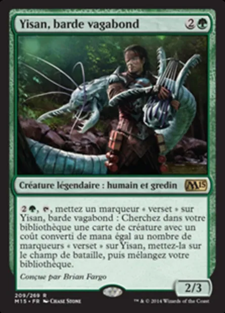 Yisan, barde vagabond, carte Magic M15 209 — extension Magic 2015