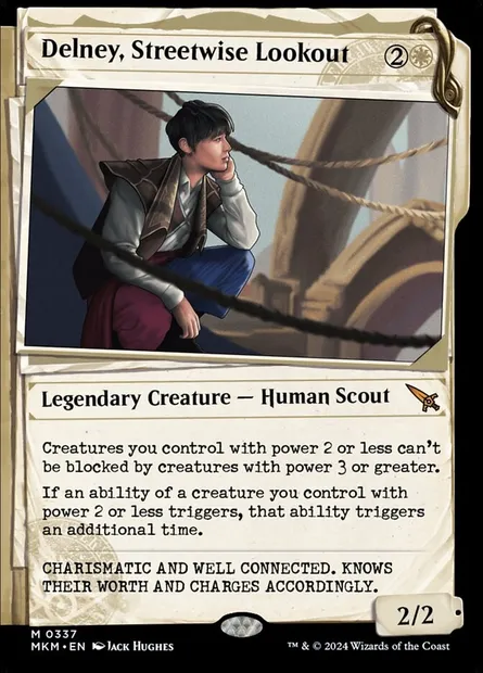 Delney, Streetwise Lookout, Magic card MKM 337 — Murders at Karlov Manor set