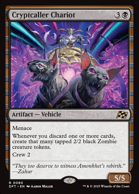 Cryptcaller Chariot, Magic card DFT 80 — Aetherdrift set