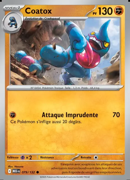 Coatox, carte Pokémon MEG 079 — extension Méga-Évolution