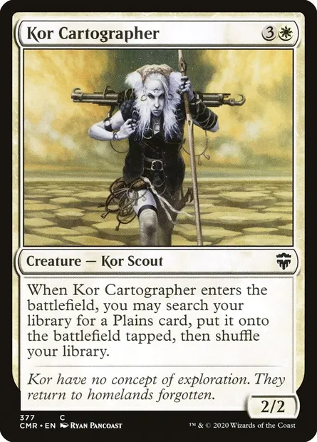 Kor Cartographer, Magic card CMR 377 — Commander Legends set