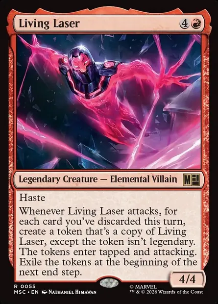 Living Laser, Magic card MSC 55 — Marvel Super Heroes Commander set