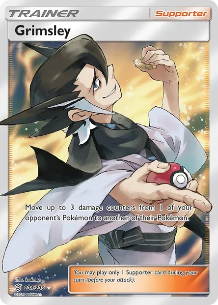 Grimsley, Pokémon card UNM 234 — Unified Minds set