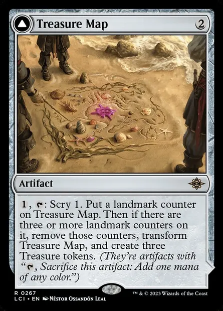 Treasure Map // Treasure Cove, Magic card LCI 267 — The Lost Caverns of Ixalan set