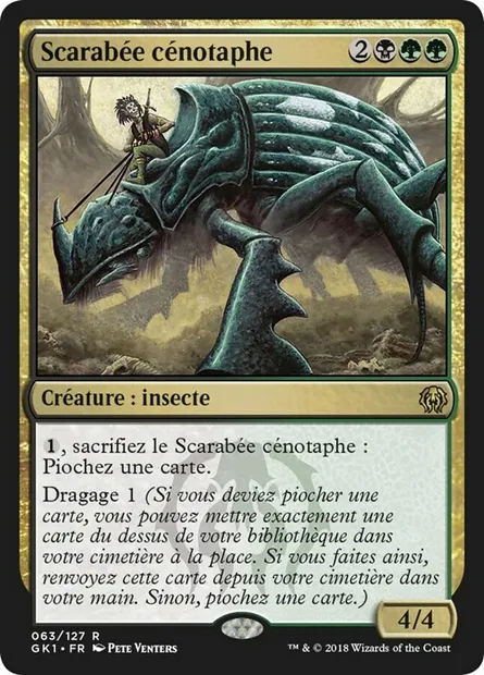 Scarabée cénotaphe, carte Magic GK1 63 — extension GRN Guild Kit