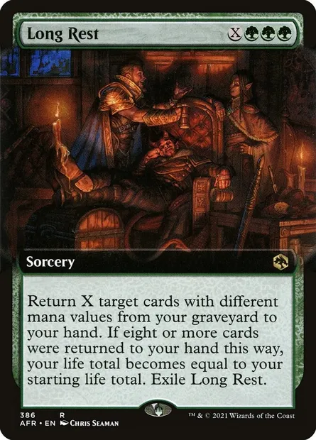 Long Rest, Magic card AFR 386 — Adventures in the Forgotten Realms set