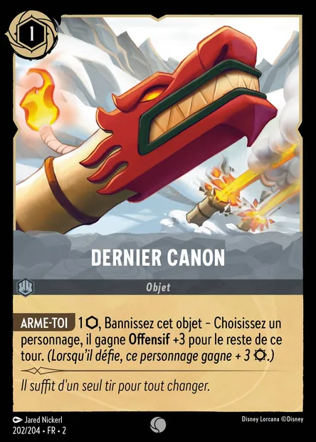 Dernier canon, carte Disney Lorcana CH2-202 — extension L'Ascension des Floodborn
