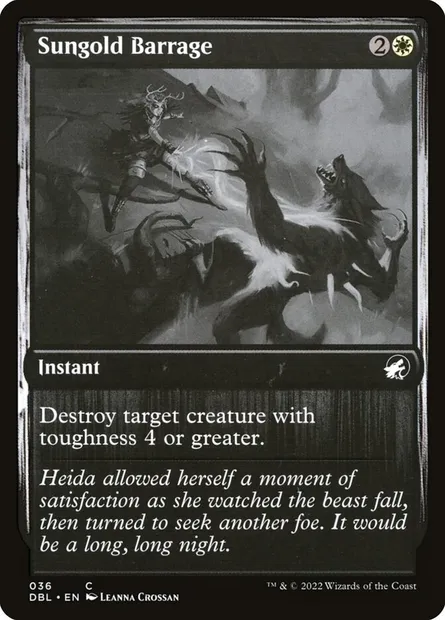 Sungold Barrage, Magic card DBL 36 — Innistrad: Double Feature set