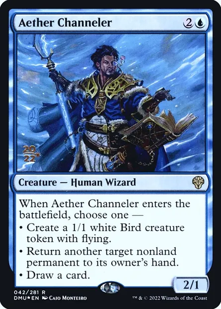 Aether Channeler, Magic card PDMU 42s — Dominaria United Promos set