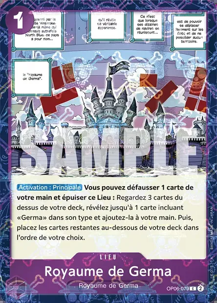 Royaume de Germa, carte One Piece OP06-079 — extension ONE PIECE CARD THE BEST