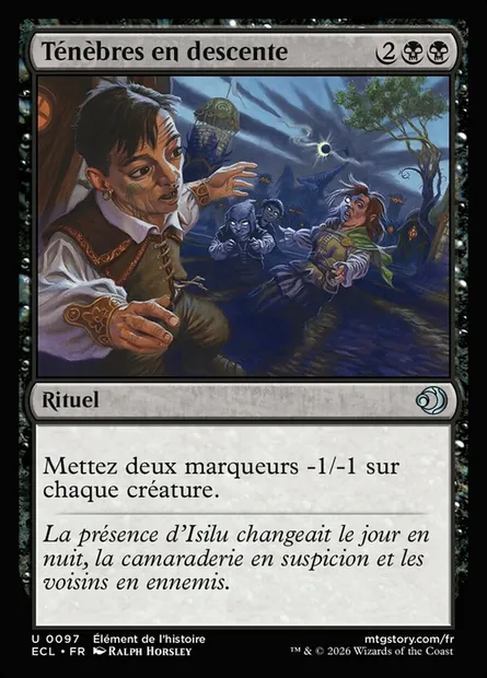 Ténèbres en descente, carte Magic ECL 97 — extension Lorwyn Eclipsed