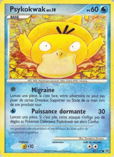 Psykokwak, carte Pokémon PL 87 — extension Platine