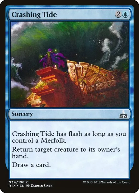 Crashing Tide, Magic card RIX 34 — Rivals of Ixalan set