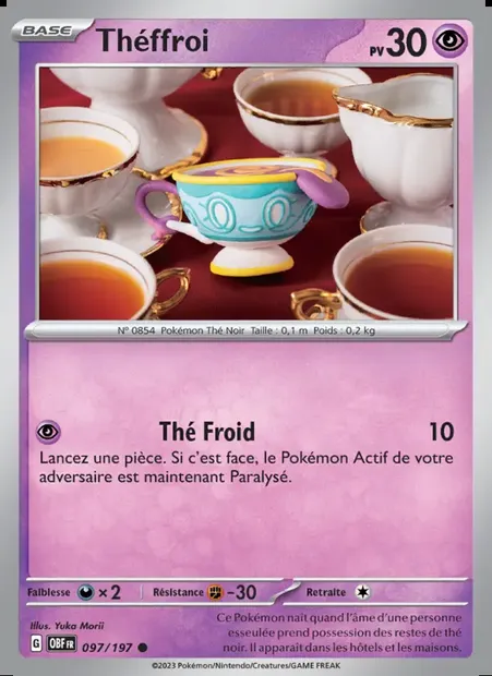 Théffroi, carte Pokémon OBF 097 — extension Flammes Obsidiennes