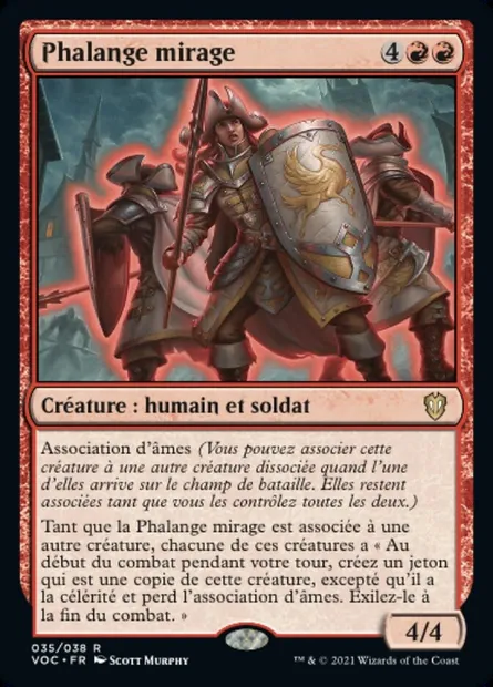 Phalange mirage, carte Magic VOC 35 — extension Crimson Vow Commander