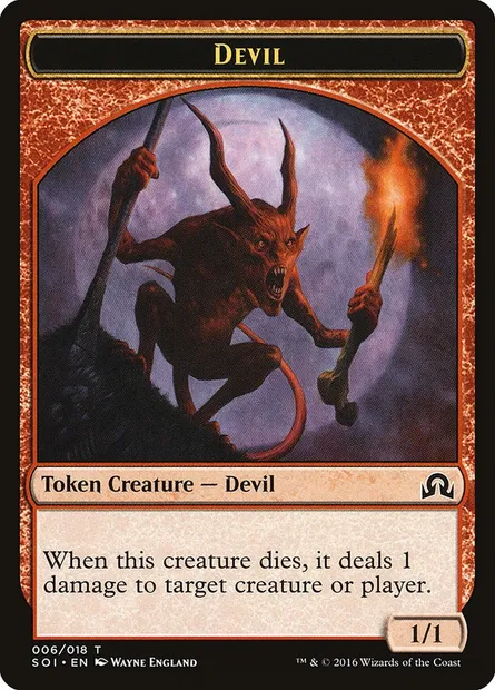 Devil, carte Magic TSOI 6 — extension Shadows over Innistrad Tokens