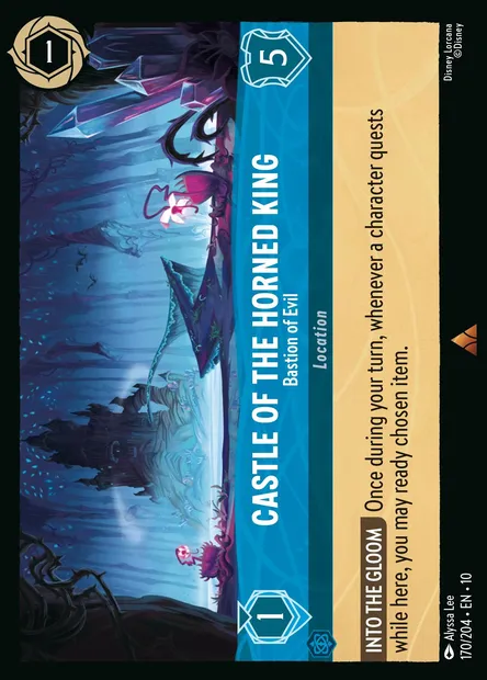 Castle of the Horned King - Bastion of Evil, Disney Lorcana card CH10-170 — Whispers in the Well set