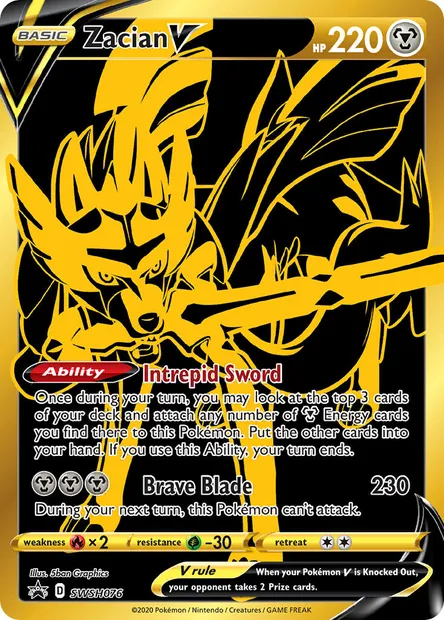 Zacian V, Pokémon card SWSH 076 — SWSH Black Star Promos set