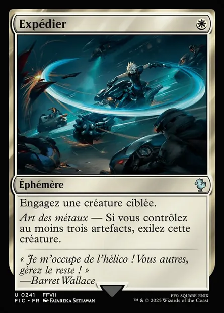 Expédier, carte Magic FIC 241 — extension Final Fantasy Commander