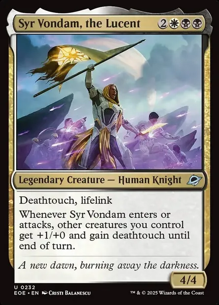 Syr Vondam, the Lucent, Magic card EOE 232 — Edge of Eternities set